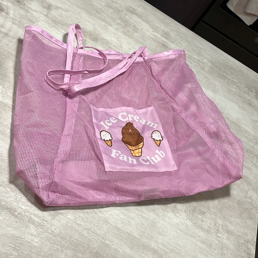 NWOT Pusheen Box Summer 2023 Ice Cream Fan Club Mesh Tote Bag
